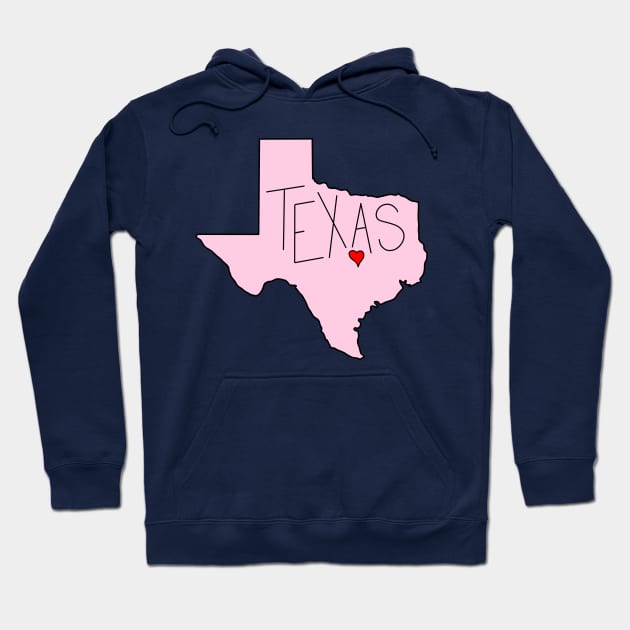 Pink Texas Austin Hoodie by novabee
